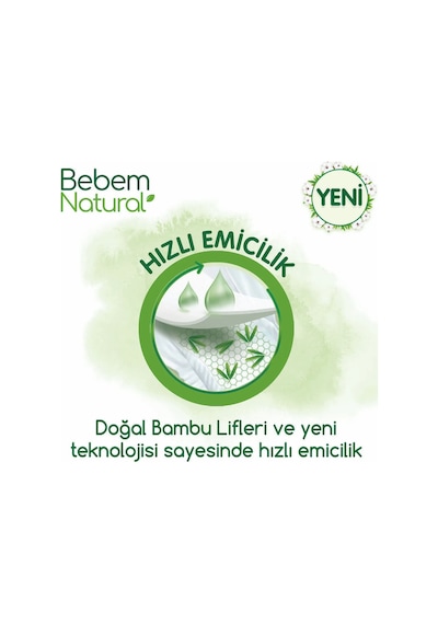 Bebem Bebek Bezi Natural Beden:4 7-14kg Maxi 208 Adet 4 Numara