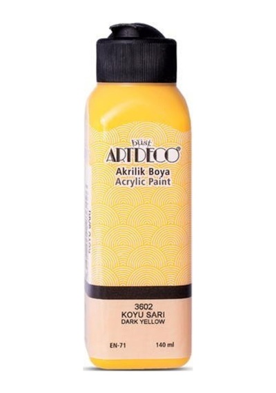 Akrılık Boya Artdeco Koyu Sarı 140Ml. 3602