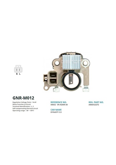 Genon M012 12v Mıtsubıshı Pajero-colt-lancer-galant-clark Forklıft-proton L S Vr-h2009-37-vr-h2009-38-ım290-ım222 -