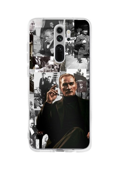 Redmi Note 8 Pro Uyumlu Mustafa Kemal Atatürk Kolajları Baskılı Silikon Kılıf