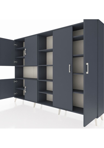 Arges Dolap 13 Raflı 6 Kapaklı 220x30x163 Antrasit-antrasit Antrasit-antrasit Arges Dolap 13 Raflı 6 Kapaklı 220x30x163 Antrasit-antrasit Antrasit-antrasit