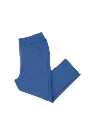 U.S. Polo Assn. Kız Çocuk İndigo 3/4 Boy İnterlok Tayt 50306792-VR028