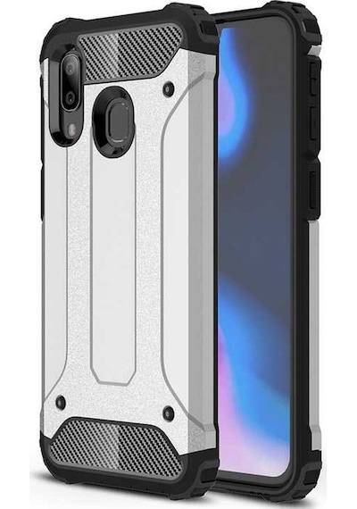 Kilifone - Xiaomi Uyumlu Redmi 7 - Kılıf Çift Katman Zırh Tank Crash Military Kapak - Gri