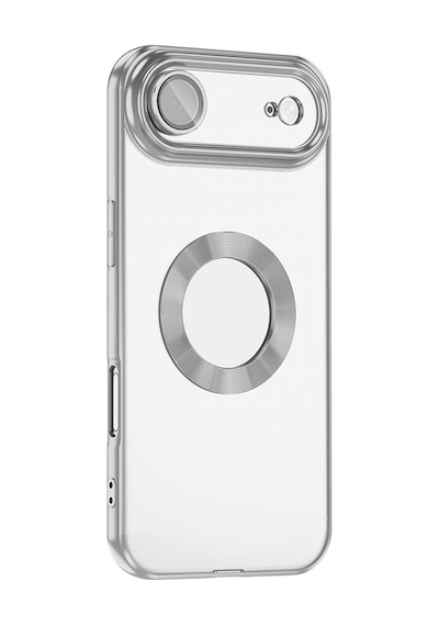 Apple     Uyumlu iPhone 17 Air Kılıf Kamera Korumalı Logo Gösteren Zore Omega Kapak - Turuncu Turuncu