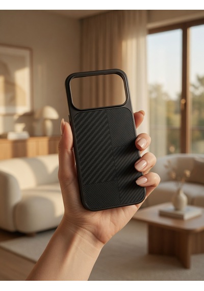 İphone 17/18 Promax Ortak Uyumlu Karbon Fiber Desenli Darbeye Dayanıklı Kılıf Çok Renkli4