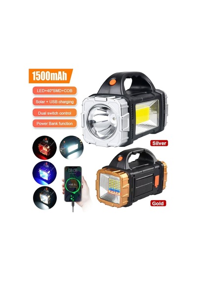El Feneri Projektör Solar Şarjlı 25w Led+smd+cob Gl-2289