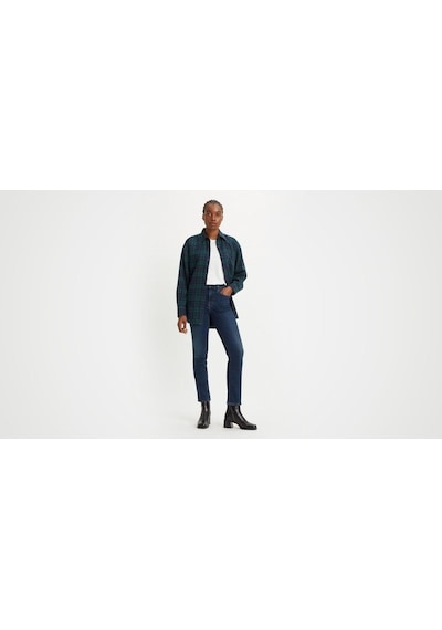 Levi's Rise Straight Kadın Jean Pantolon - Blue Swell-1595 Dark İndigo - Worn İn