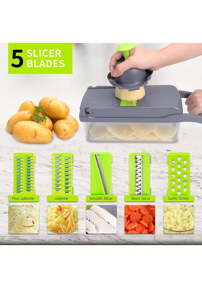 8 Bıçaklı Pro Sebze Doğrayıcı:mandoline Dilimleyici Soğan Doğrayıcı Dicer Yumurta Ayırıcı Dilimleyici Sebze Diğer