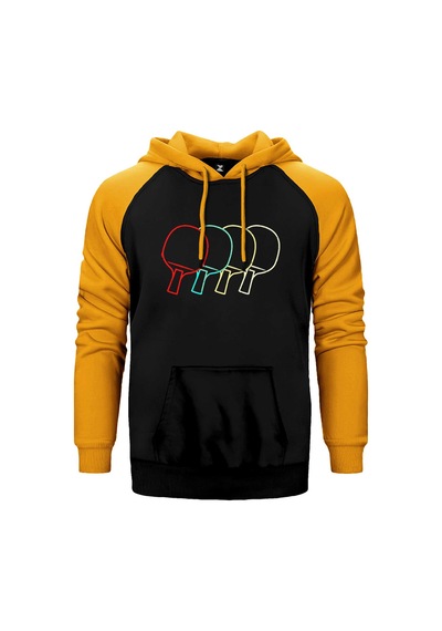 Ping Pong Table Tennis Rackets Gri Renk Reglan Kol Sweatshirt / Hoodie