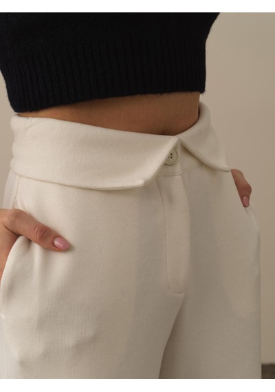 Xint Ekru Pamuk Dokulu Oversize Sweat Pantolon 470400