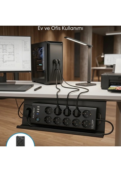 Usb Ve Type-c Şarj Özellikli 10'lu Çoklu Priz Diğer
