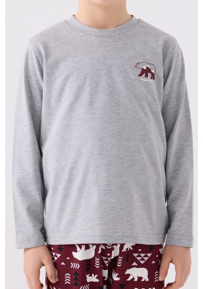 Arnetta Erkek Çocuk Gri Pijama Takımı 5274-45523 Gri