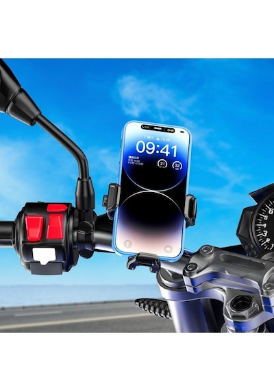 Nukrotech M33 Titreşim Modüllü Motosiklet Telefon Tutucu