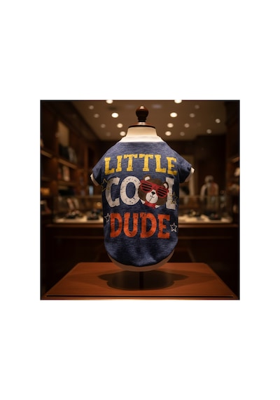 Kedi Ve Köpek İçin Little Cool Dude Polyester Sweat