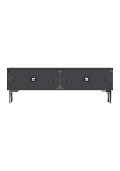 Tda1297as - Alfa120 Duvara Montaj Tv Stand, Tv Rafı, Tv Sehpası Antrasit - Sılver 120cm
