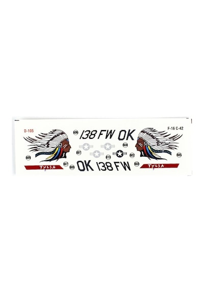 Mistercraft D105 1/72 F-16c-42 Tulsa Yerlileri Savaş Uçağı Plastik Model Kiti-49619