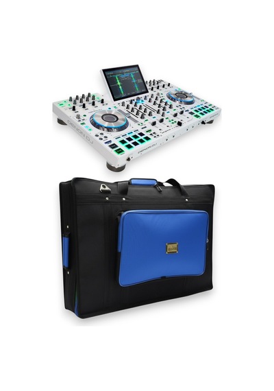 Prime 4+ Setup İçin Uyumlu Soft Case Taşıma Çantası. Siyah Mavi.