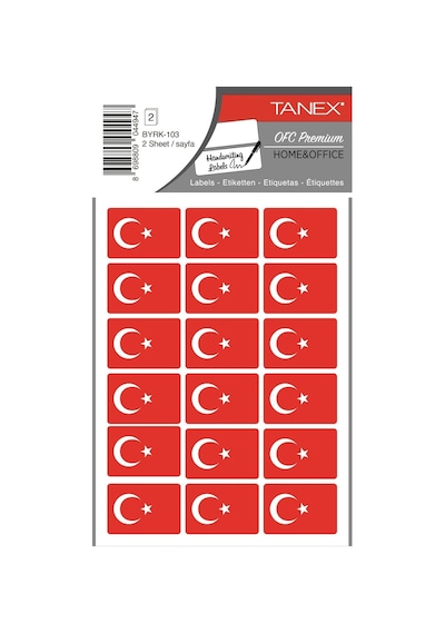 103 Türk Bayrağı Sticker Kare