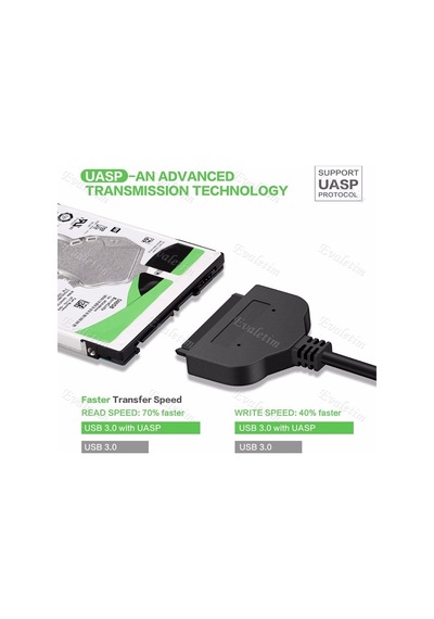 Usb 3.0 2.5 Inç Sata 4591A Hdd Hard Disk Kablosu Kutusu Veri