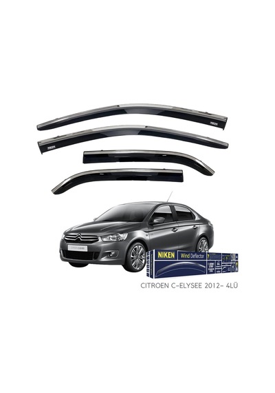 Citroen C-elysee Niken Kromlu Cam Rüzgarlığı 4lü Set 2013 Ve Üstü