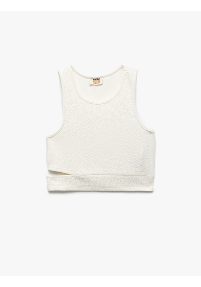 Koton Pencere Detaylı Slim Fit Bürümcük Kolsuz Bisiklet Yaka Crop Atlet Beyaz 5skg30020ak Beyaz Koton Pencere Detaylı Slim Fit Bürümcük Kolsuz Bisiklet Yaka Crop Atlet Beyaz 5skg30020ak Beyaz
