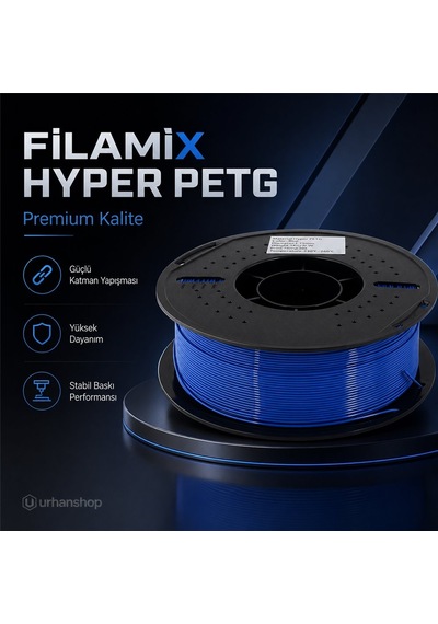 Filamix Hyper Petg Mavi Filament 1.75mm 1000gr Plastik Makara