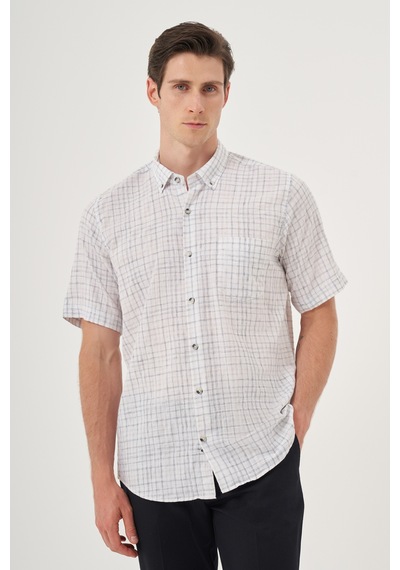 Morven Erkek Siyah Keten Trend Regular Fit Düğmeli Yaka Kısa Kol Gömlek 25ys004025001 Siyah Siyah Morven Erkek Siyah Keten Trend Regular Fit Düğmeli Yaka Kısa Kol Gömlek 25ys004025001 Siyah Siyah