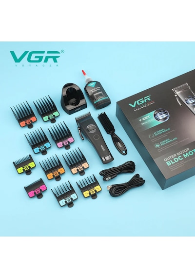 Vgr V-880c Profesyonel Bldc Motorlu Şarjlı Saç Kesme Makinesi - Seramik Bıçaklı, Standlı