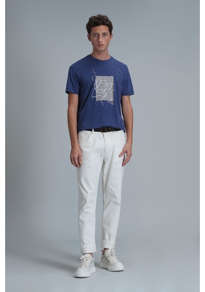 Lufian Nally Modern Grafik T- Shirt Koyu Saks Koyu Saks 111020205100245 111020205100245 Saks Mavisi Lufian Nally Modern Grafik T- Shirt Koyu Saks Koyu Saks 111020205100245 111020205100245 Saks Mavisi