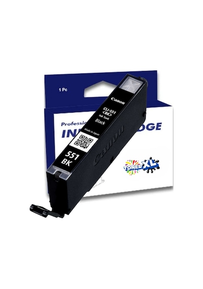 Canon Clı551bkxl Ip7250/8750/mg5450/mx925/x6850 12,50ml Uyumlu, Siyah Kartuş