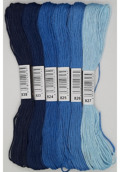Almila 6 Adet Muline 8 Metre 6 Kat Farklı Renk Kanaviçe Nakış Ipi (527090776)