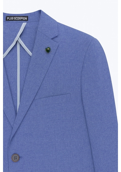 Plus Scorpion Erkek Slim Fit Blazer Ceket Tek Düğmeli Çift Yırtmaçlı Torba Cepli Yarım Astarlı Saks Plus Scorpion Erkek Slim Fit Blazer Ceket Tek Düğmeli Çift Yırtmaçlı Torba Cepli Yarım Astarlı Saks