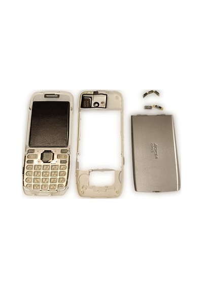Nokia E55 Kasa Kapak Tuş Takımı E55 Uyumlu Beyaz Renk Orta Kasa Ö