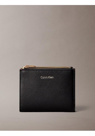 Calvin Klein Kadın Foil Logolu Double Fermuar Detaylı Kartlık-13491 Siyah