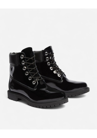 Timberland Timberland Premium 6 Inch Lace Up Waterp Kadın Black Patent Leather Bot Tb0a43f8el61 Siyah