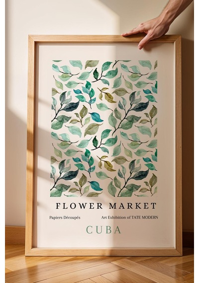 Flower Market Cuba Çerçeveli Tablo - Eklektik Tarz Duvar Dekoru