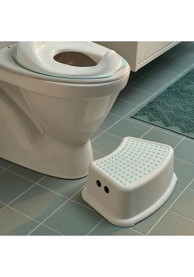 Ikea Försıktıg Çocuk Basamağı, Beyaz-turkuaz, 37x13 Cm Çok Renkli