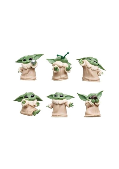 Senon 6 Lı Set Sevimli Bebek Yoda Ürün Koleksiyonu Dekoratif Biblo Masa Süsü Hediyelik Eşya