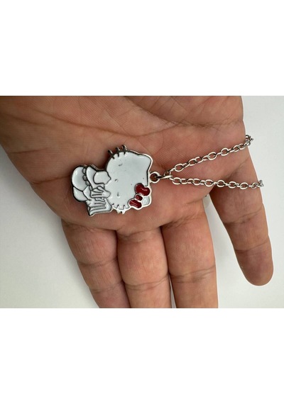 Klasik Hello Kitty Figürlü Kolye 60 Cm Zincirli Sevimli Sanrio Takı Çok renkli
