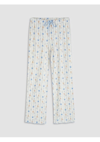 Lcw Dream Ekru V Yaka Baskılı Hamile Pijama Takımı Lcw Dream Ekru V Yaka Baskılı Hamile Pijama Takımı