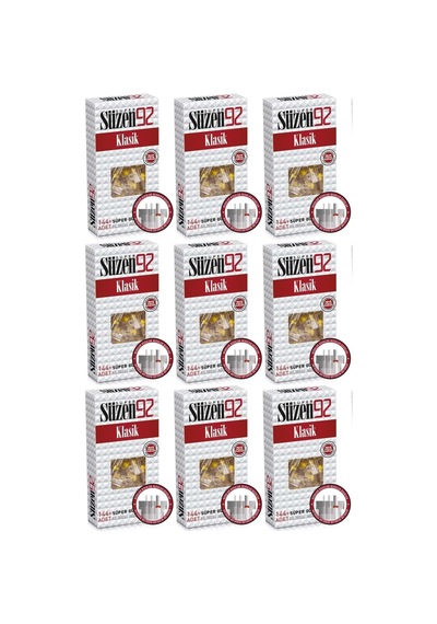 Süzen92 Klasik Ağızlık Filtresi 1296 Adet 9 Paket
