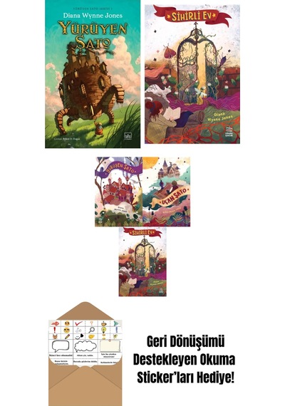 Yürüyen Şato Yürüyen Şato Serisi 1 Ciltli + Sihirli Ev + Diana Wynne Jones Üçlü Kitap Seti: Yürüyen Şato Uçan Şato Sihirli Ev