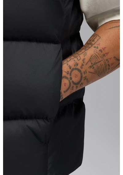 Nike Jordan Flight Down Loose Fit Vest Bol Kesim Su İtici Kaz Tüyü Erkek Yelek Siyah