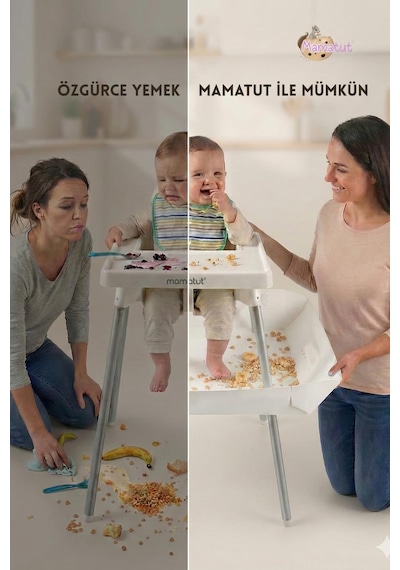 Mamatut Stokke Clikk Mama Sandalyesi Uyumlu Beyaz / Uzun Ömürlü, Su Geçirmez / Sandalye Dahil Değildir