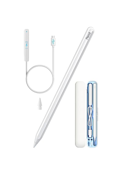 Novstrap Apple Uyumlu iPad  Air 13 M2/m3 İle Dokunmatik Tablet Kalemi Avuç İçi Reddi Pencil C10a Manyetik Şarjlı Kısayol Tuşlu Bluetooth Stylus