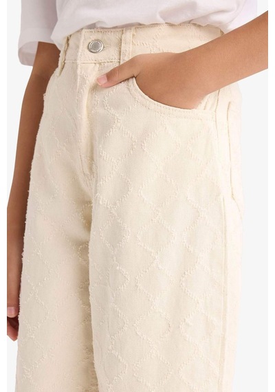 Defacto Wide Leg Gabardin Pantolon Kız Çocuk G1621A825AU