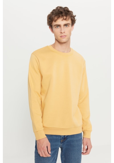 AC&Co / Altınyıldız Classics Erkek Hardal Standart Fit Normal Kesim İçi Polarlı Bisiklet Yaka Sweatshirt Hardal AC&Co / Altınyıldız Classics Erkek Hardal Standart Fit Normal Kesim İçi Polarlı Bisiklet Yaka Sweatshirt Hardal