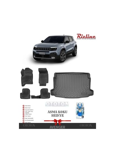 Rizline Jeep Avenger 2023 Sonrası İle Uyumlu Mild Hybrid Üst Bagaj Havuzu Ve 3d Havuzlu Paspas -hediyeli Açık Bej