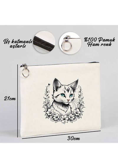 Tattoo Tablet/portföy Çanta - Astarlı 30x21 Cm Beyaz - No.06 Beyaz