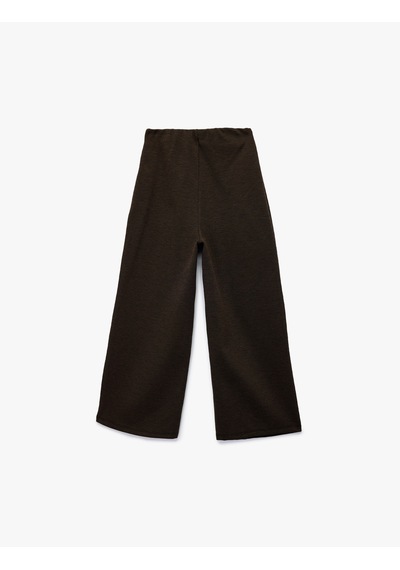 Koton Viskon Karışımlı Basic Geniş Paça Pantolon Kahverengi 6wkg40199ak Kahve Koton Viskon Karışımlı Basic Geniş Paça Pantolon Kahverengi 6wkg40199ak Kahve